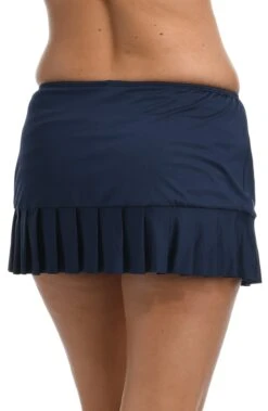 24th & Ocean Solid Mid Waist Skirted Swim Bottom -Swimwear Promotion Store TF9G697 MID B